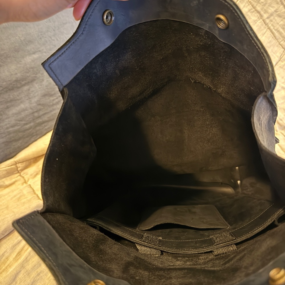 Black Leather Backpack - image 3